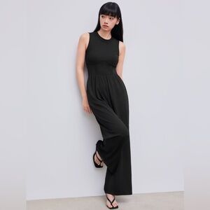 Cider Black Sleeveless Jumpsuit
